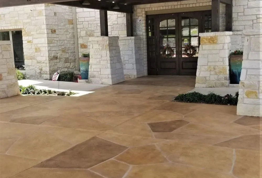 residential stained concrete flooring