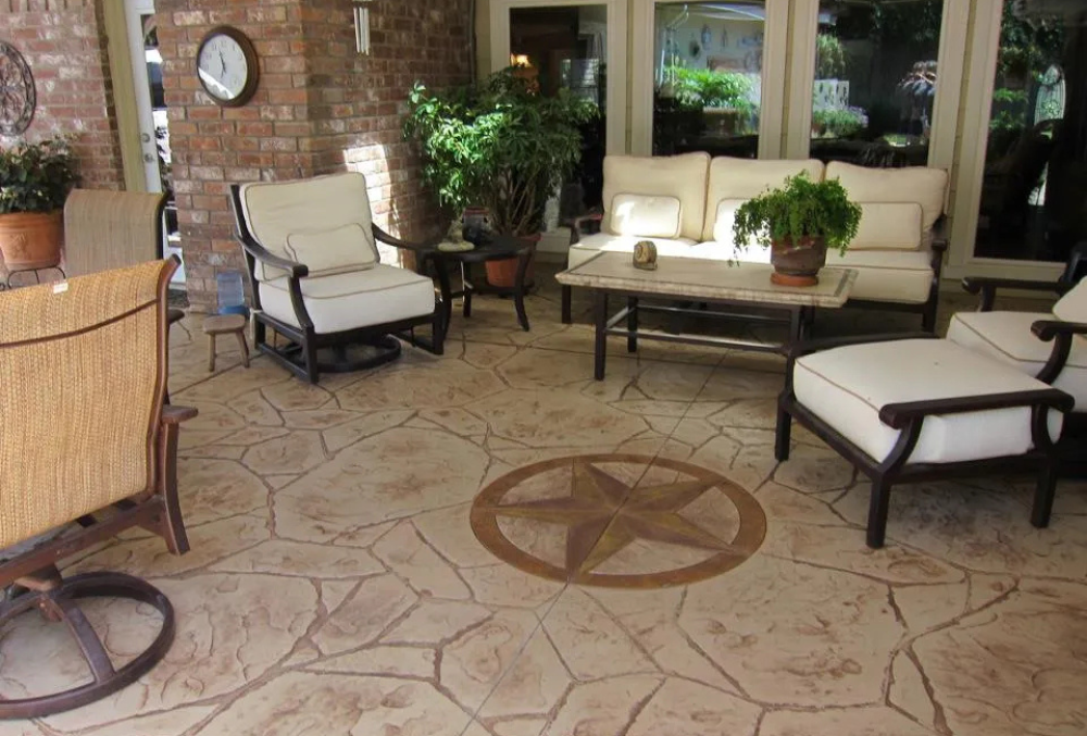 stamped concrete patio